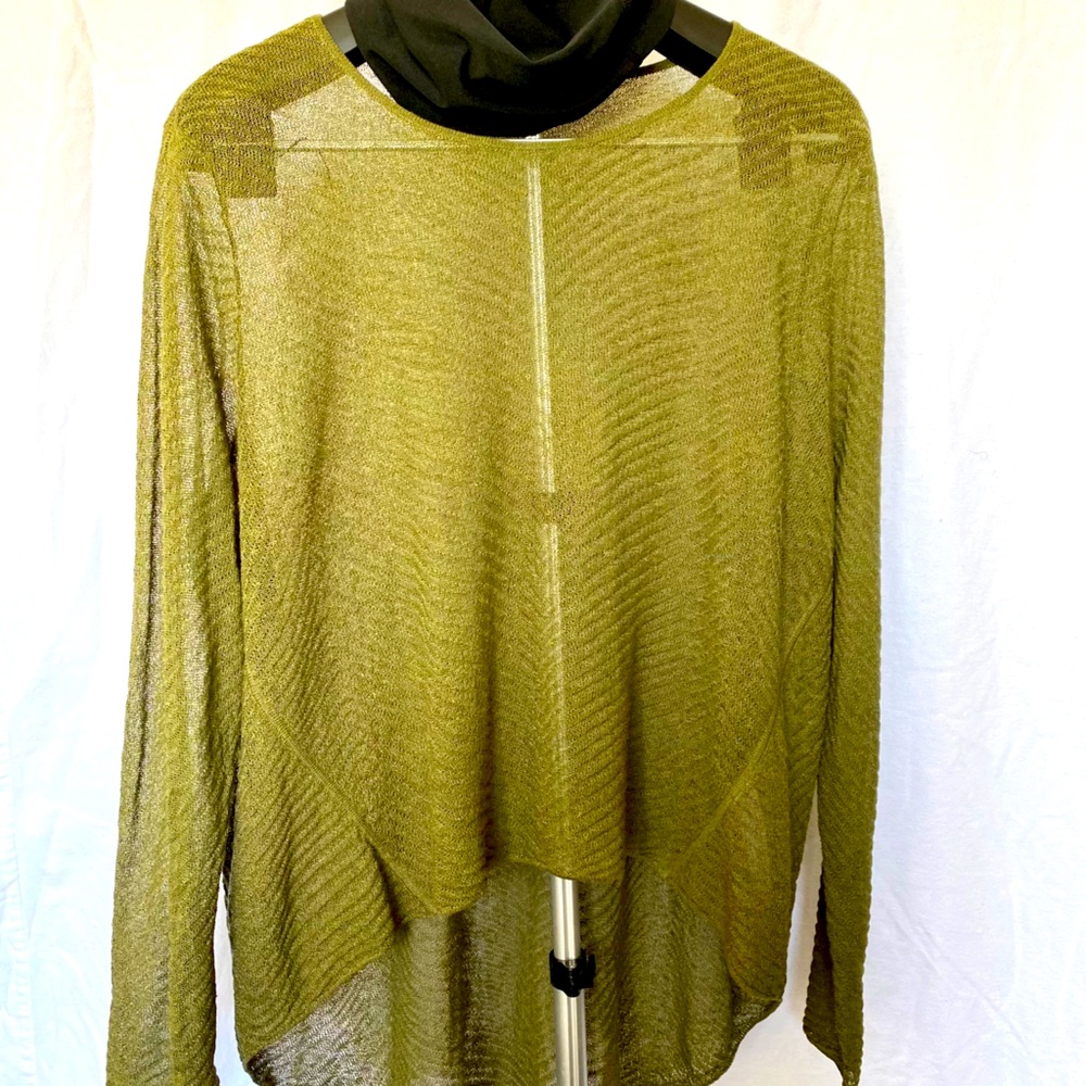 Eileen Fisher Sheer High Low Box Top